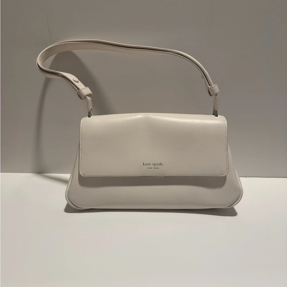 kate spade White Leather Shoulder Bag